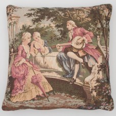 French Country Toile Tapestry Cushion / Pillow Cover Sham 45cm 17.5" Square New   302499120681